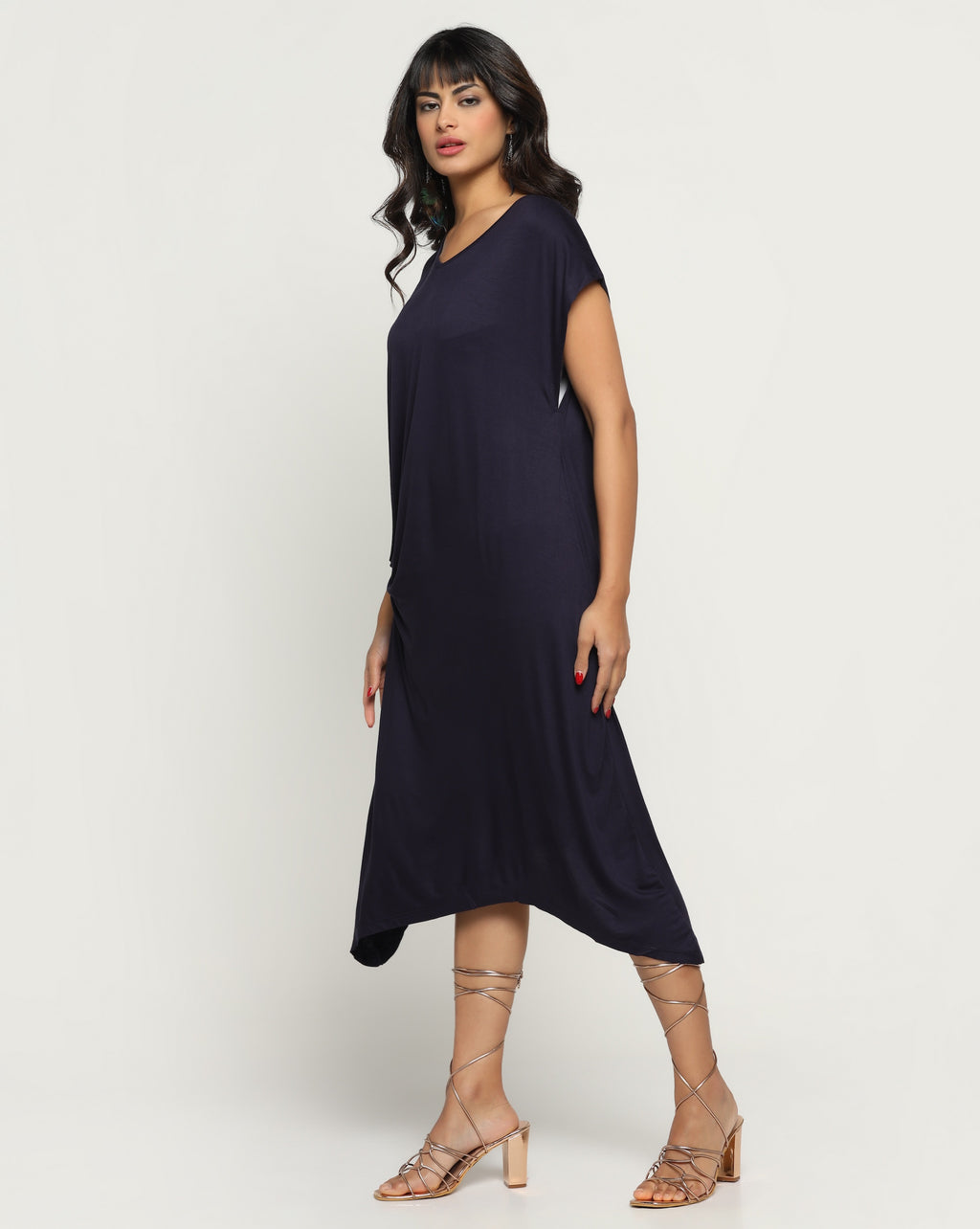 Aria Bamboo Dress In Navy