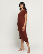 Aria Bamboo Dress In Maroon