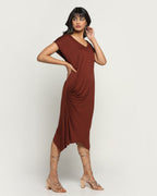 Aria Bamboo Dress In Maroon