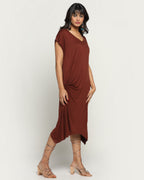 Aria Bamboo Dress In Maroon