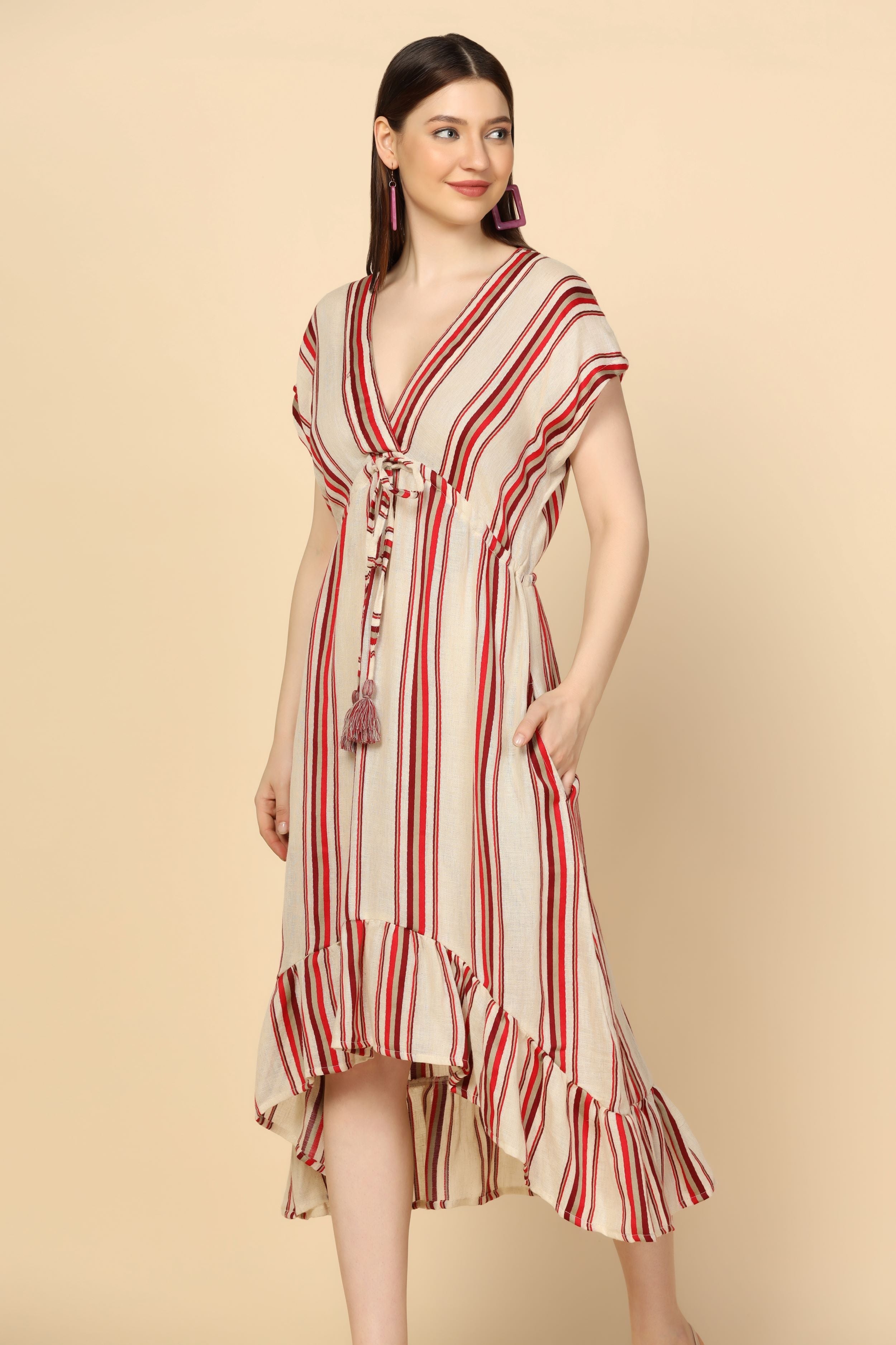 ROSALEE STRIPED DRESS