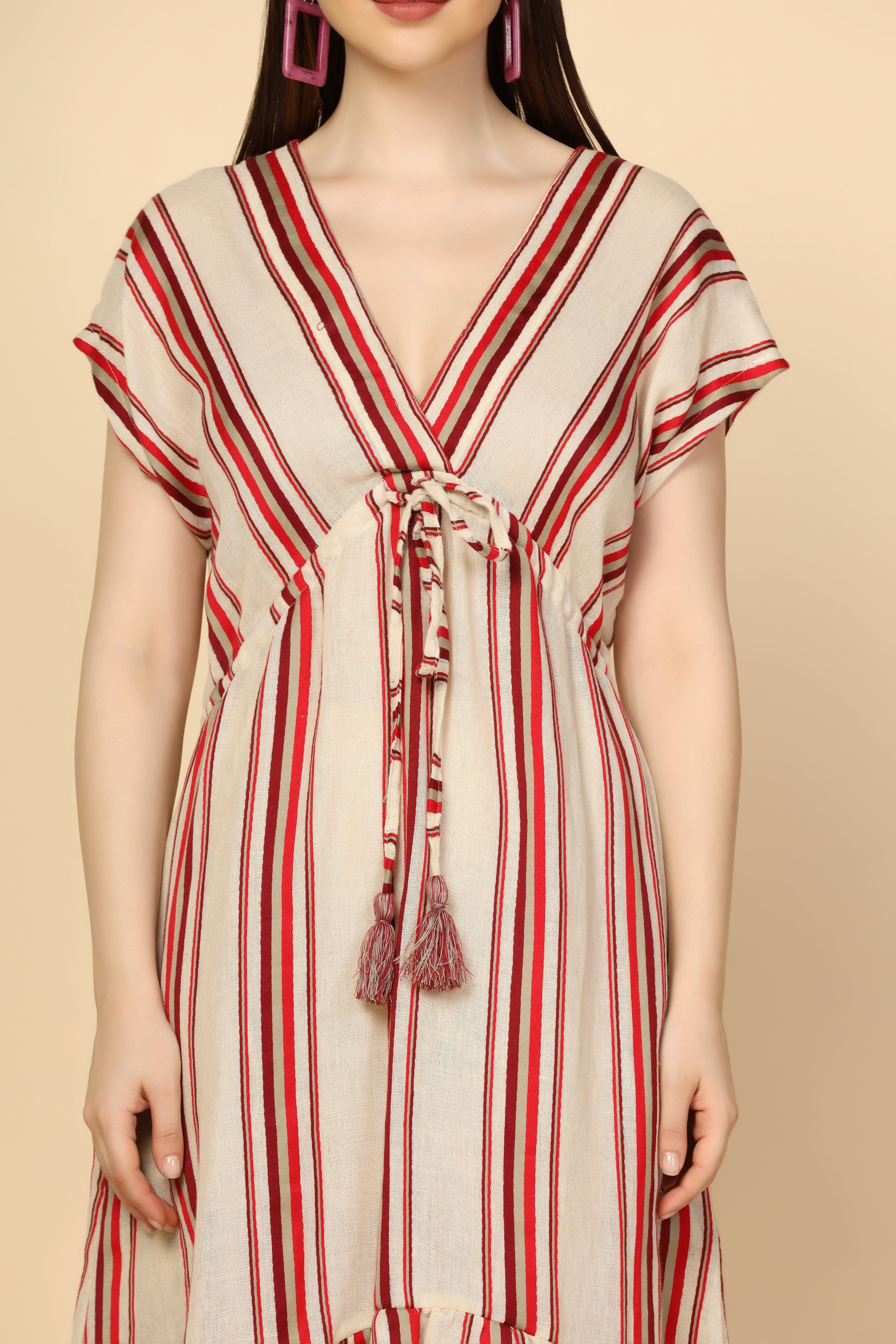 ROSALEE STRIPED DRESS