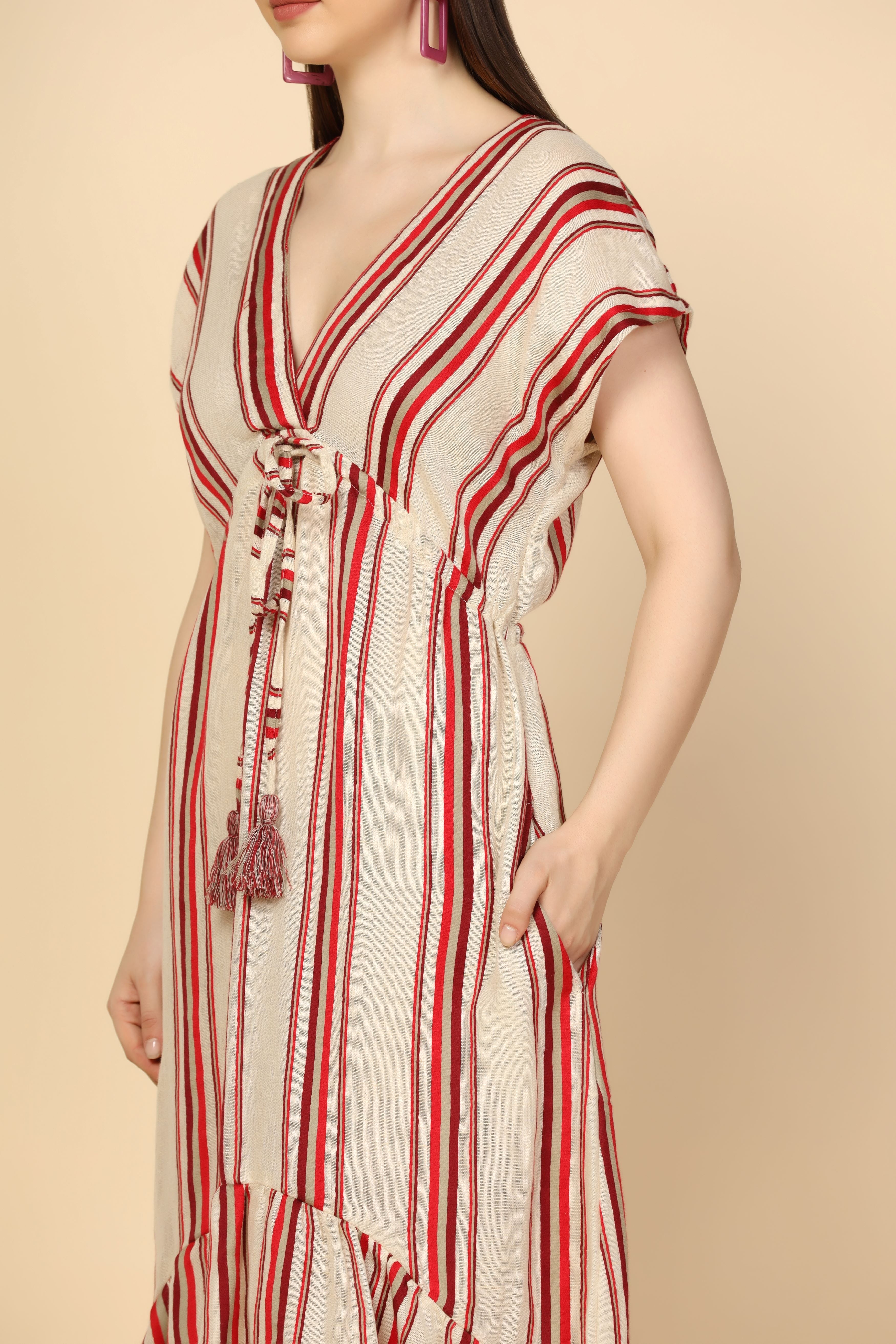 ROSALEE STRIPED DRESS