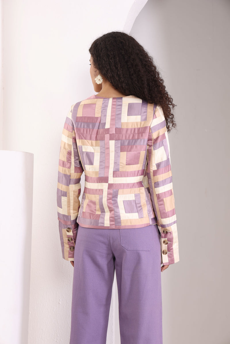 NATLE WOMEN PATCHWORK JACKET