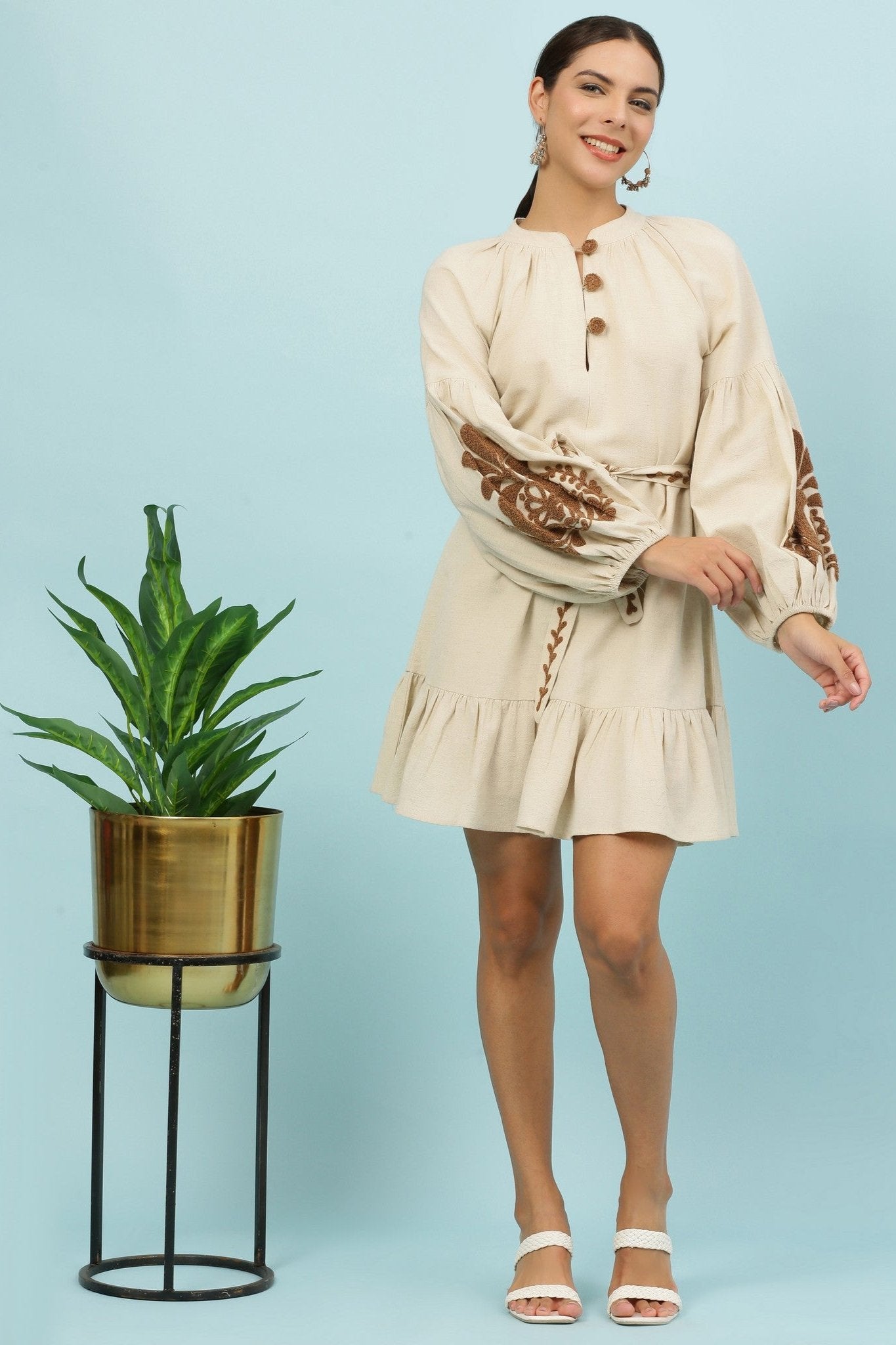 GIGI EMBROIDERED DRESS