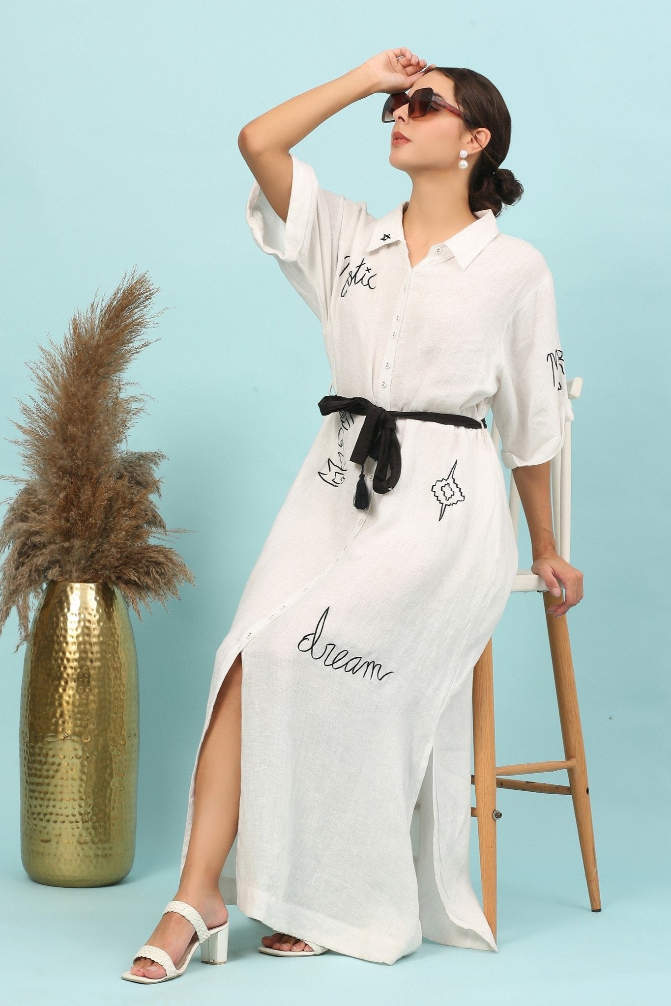 LESLIE DOODLE SHIRT DRESS