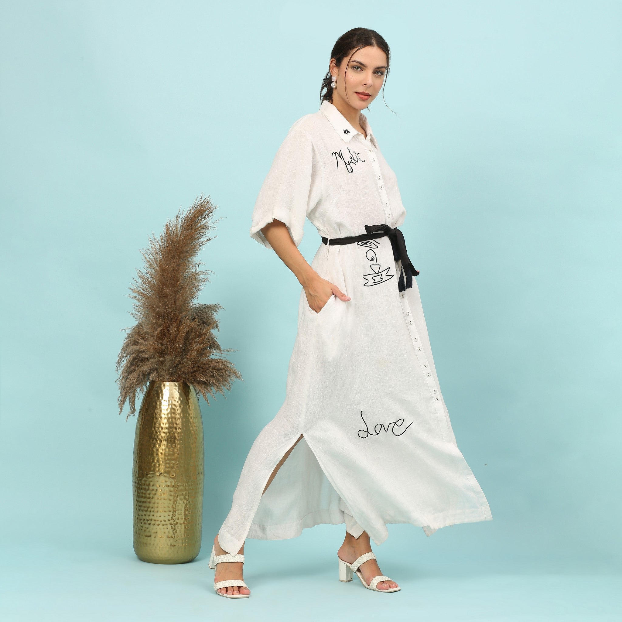 LESLIE DOODLE SHIRT DRESS