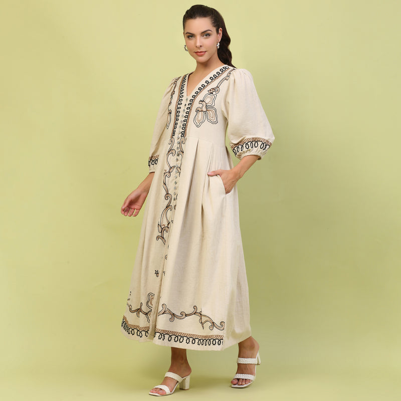 WREN EMBROIDERED MAXI DRESS