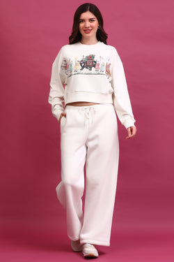 ASH EMBROIDERED SWEATSHIRT OFF-WHITE