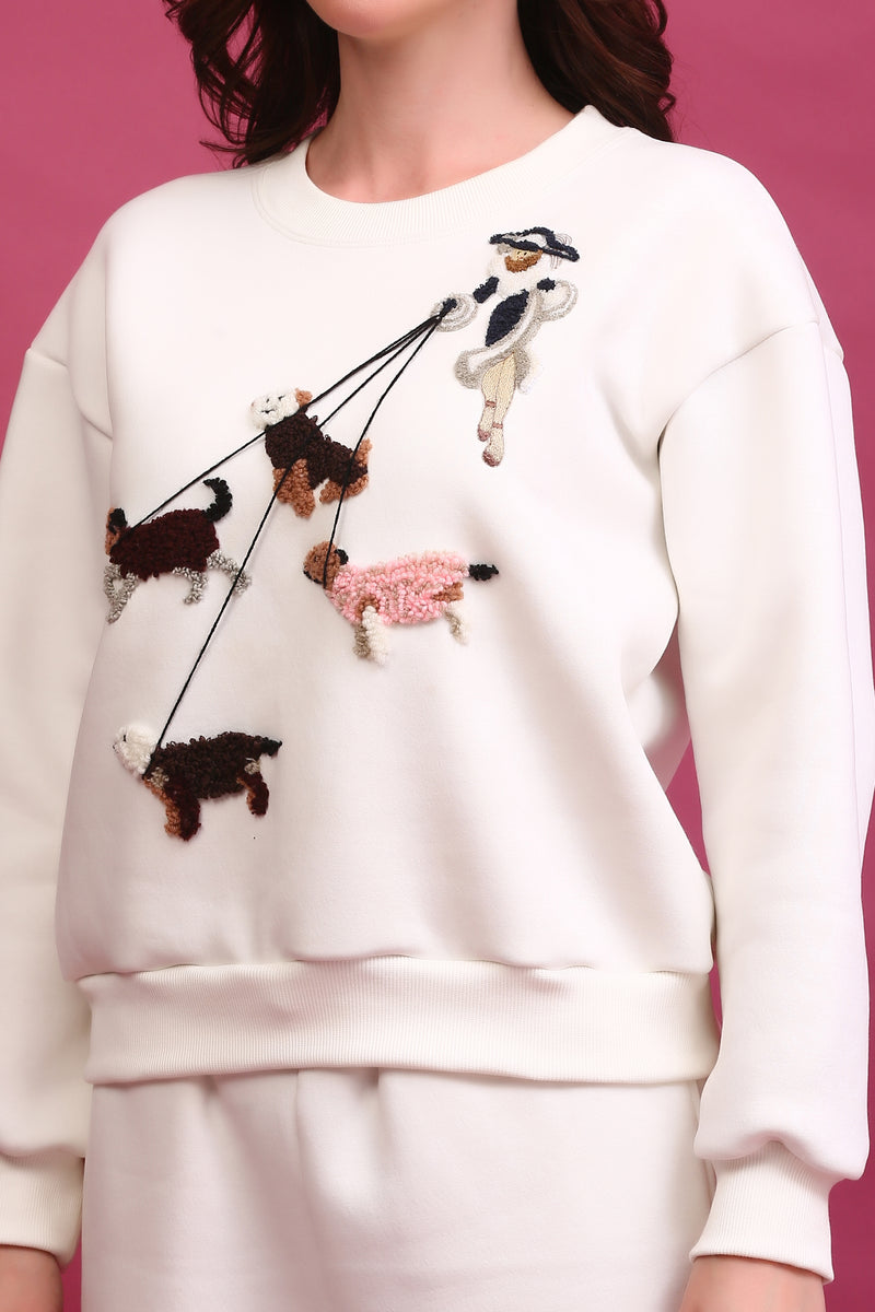 ASHE MEAVE SWEATSHIRT OFF WHITE