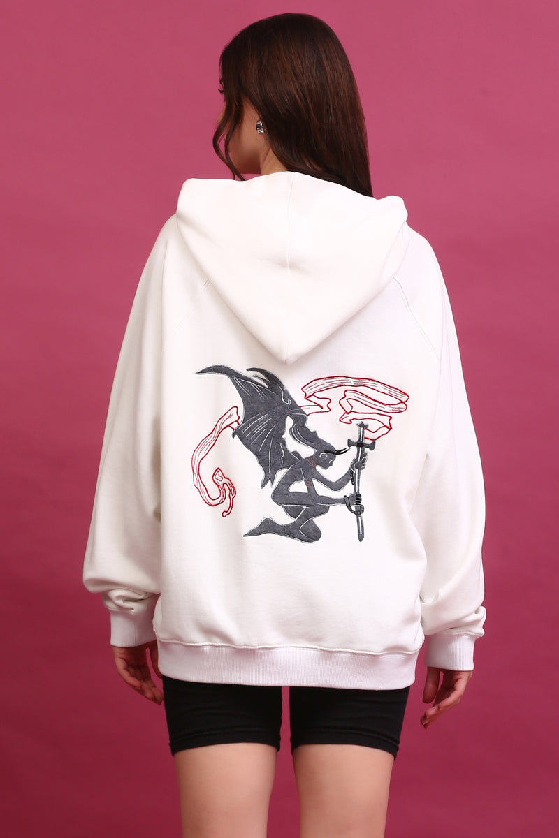 ARIA VENOM HOODIE OFF WHITE