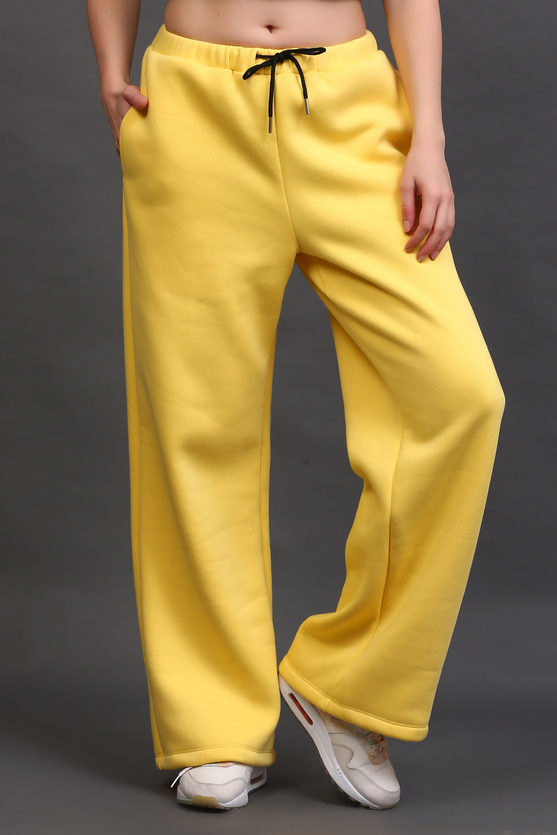 WIDE LEG SWEATPANT YELLOW