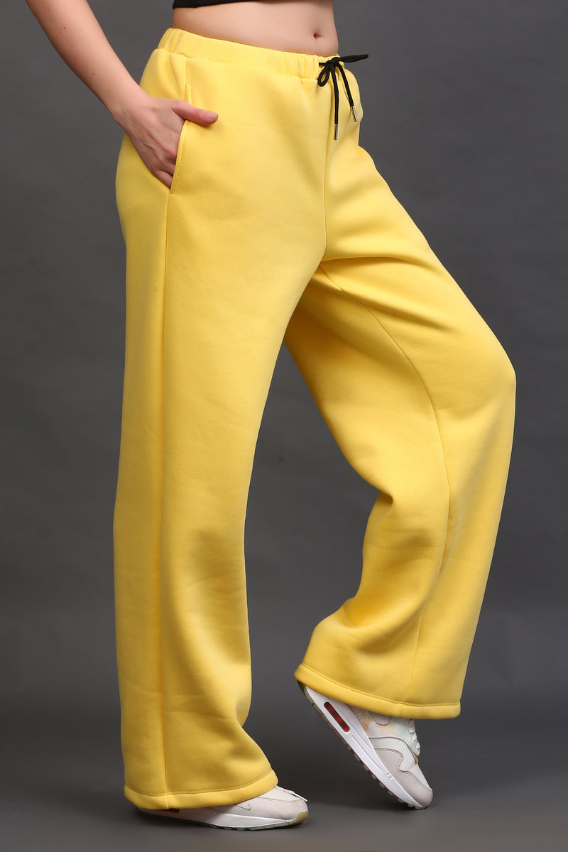 WIDE LEG SWEATPANT YELLOW