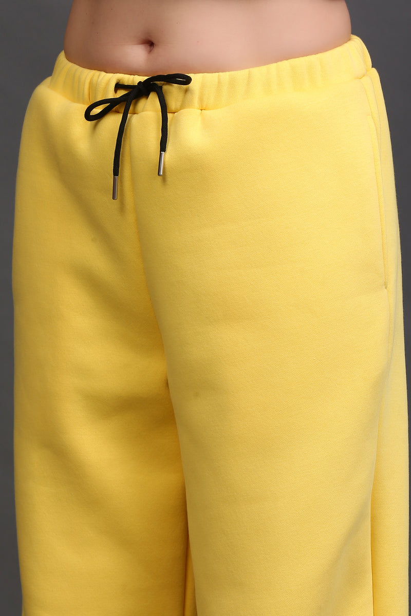 WIDE LEG SWEATPANT YELLOW