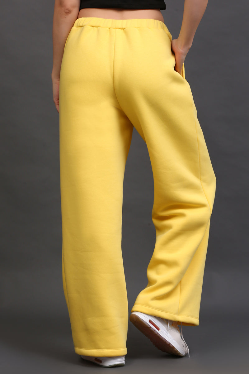 WIDE LEG SWEATPANT YELLOW