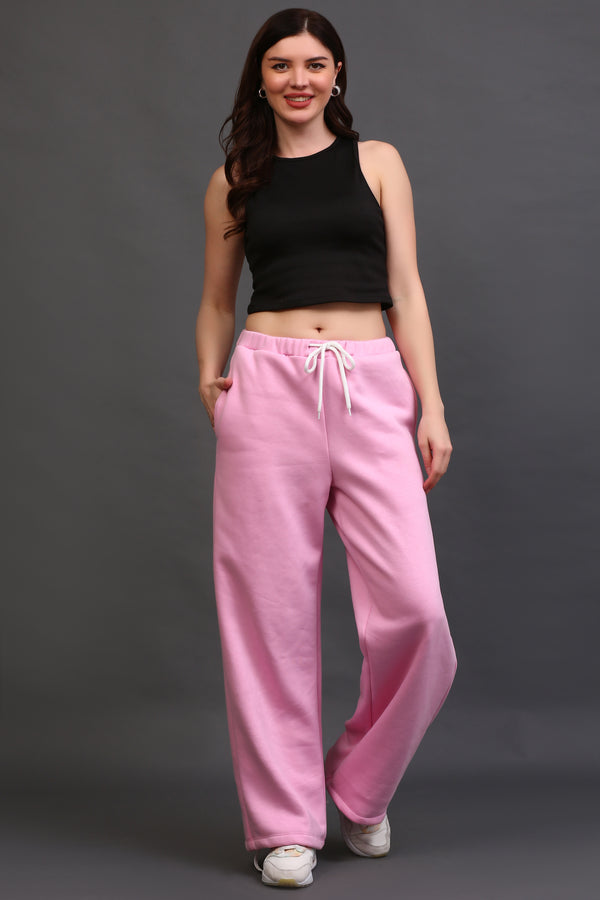 WIDE LEG SWEATPANT PINK