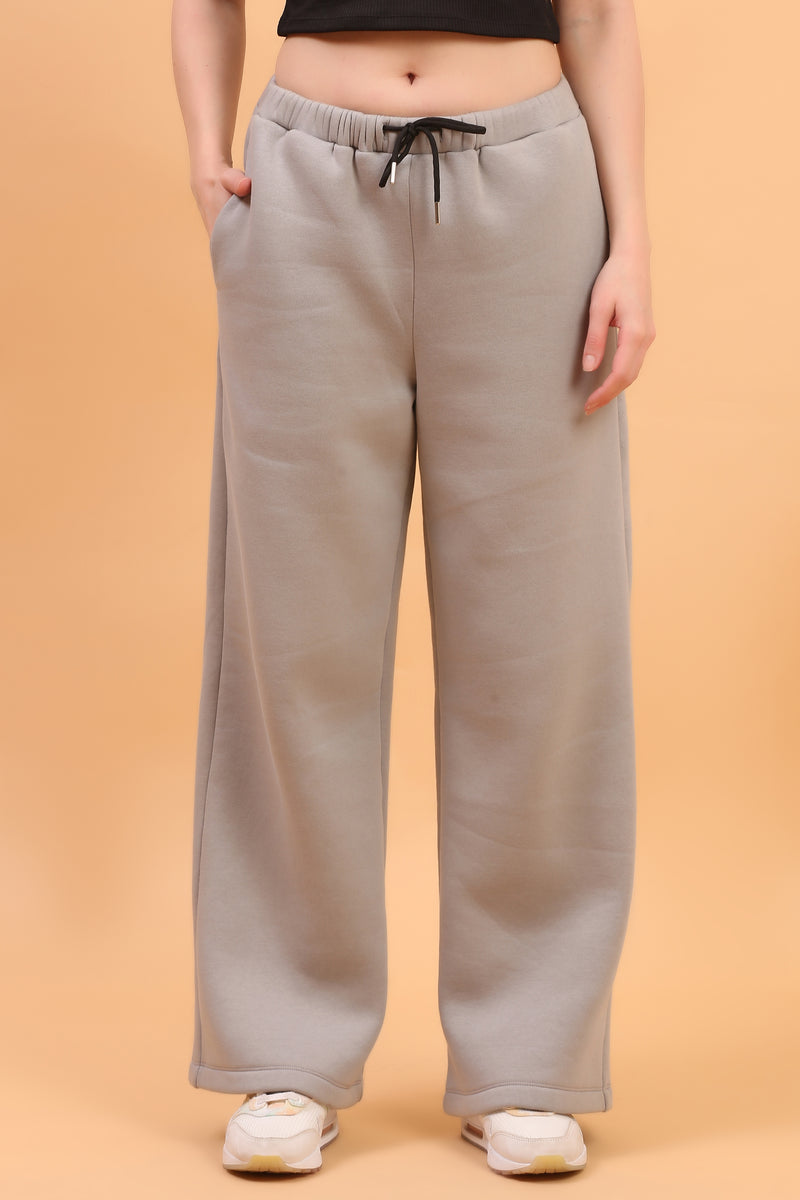 WIDE LEG SWEATPANT IN GREY