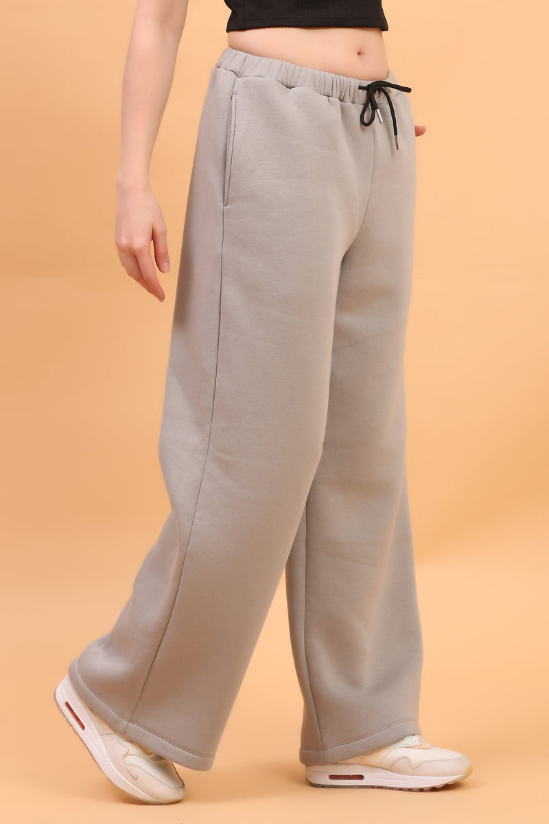 WIDE LEG SWEATPANT IN GREY