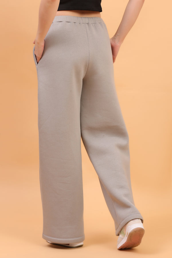 WIDE LEG SWEATPANT IN GREY