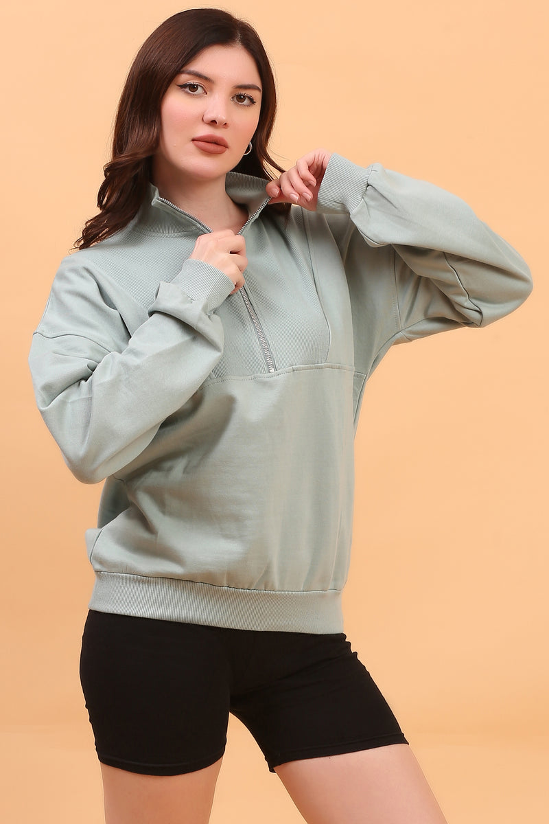 ZEP PULLOVER SWEATSHIRT AQUA