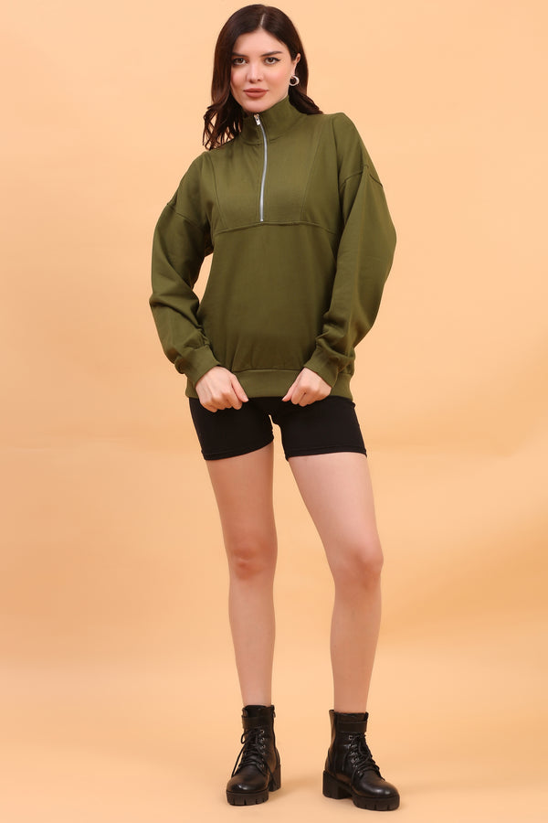 ZEP PULLOVER SWEATSHIRT OLIVE