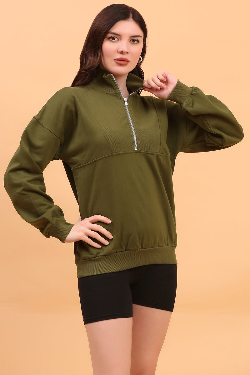 ZEP PULLOVER SWEATSHIRT OLIVE