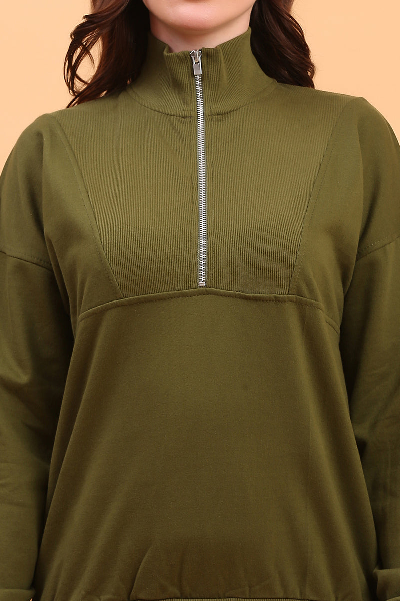 ZEP PULLOVER SWEATSHIRT OLIVE