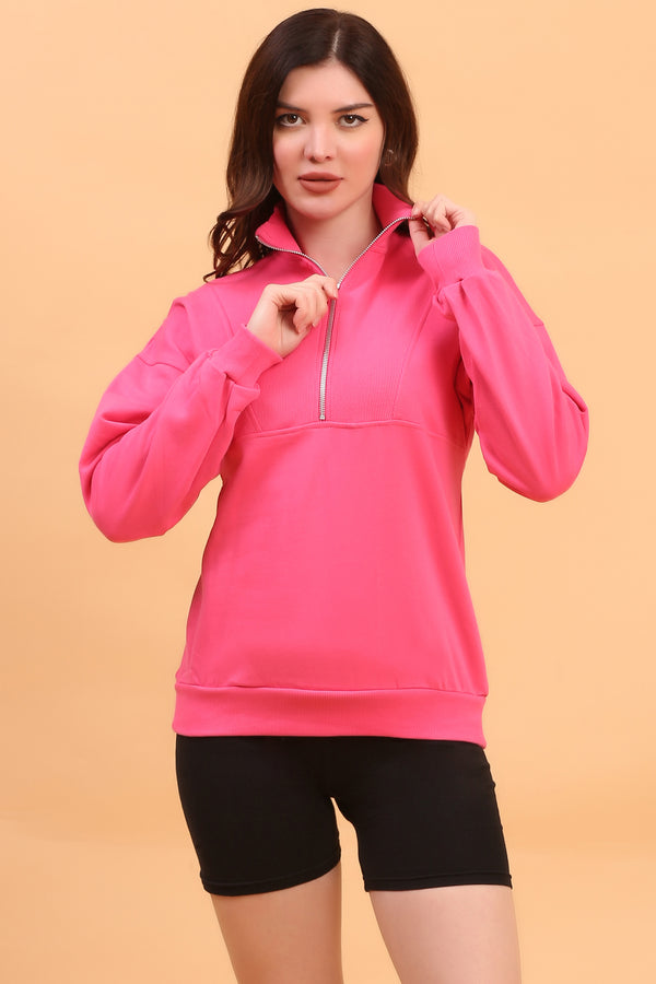 ZEP PULLOVER SWEATSHIRT HOT PINK