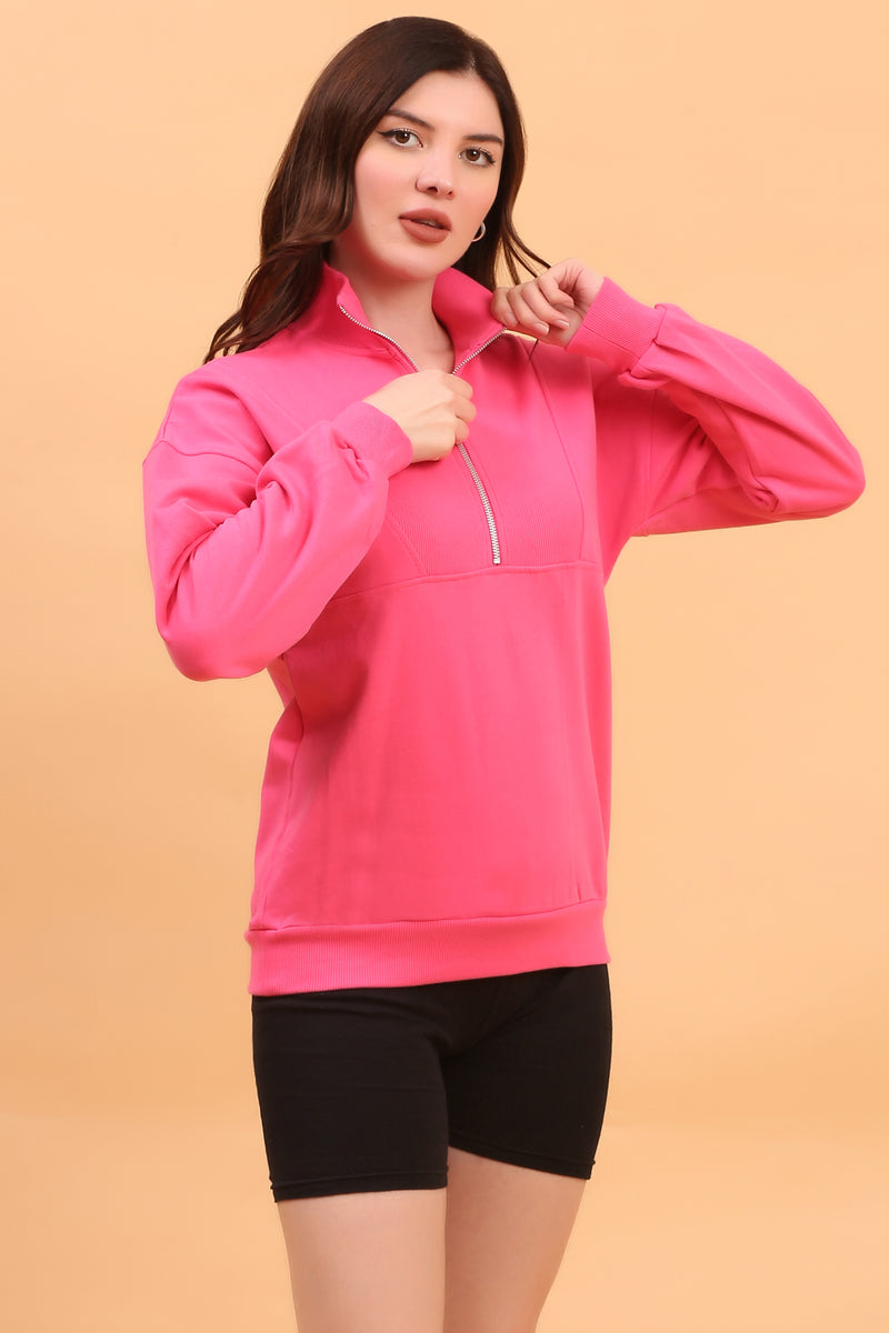 ZEP PULLOVER SWEATSHIRT HOT PINK