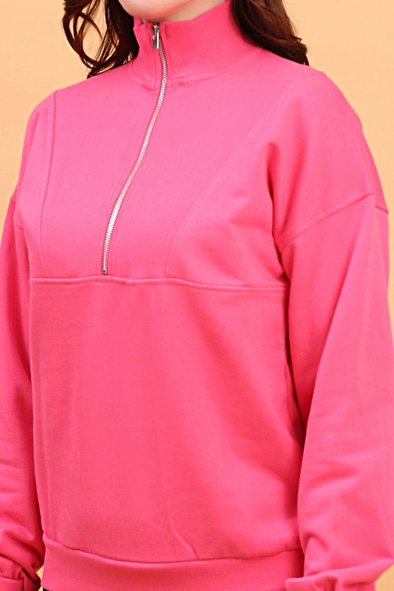 ZEP PULLOVER SWEATSHIRT HOT PINK