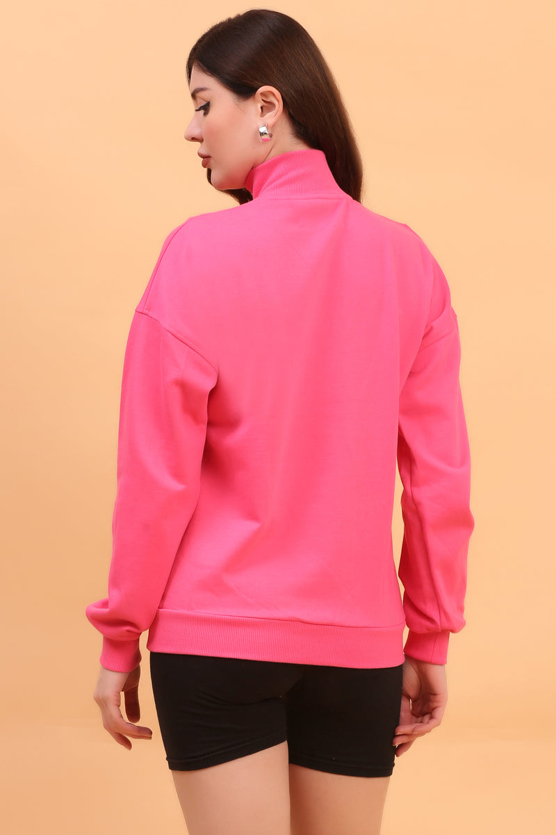 ZEP PULLOVER SWEATSHIRT HOT PINK