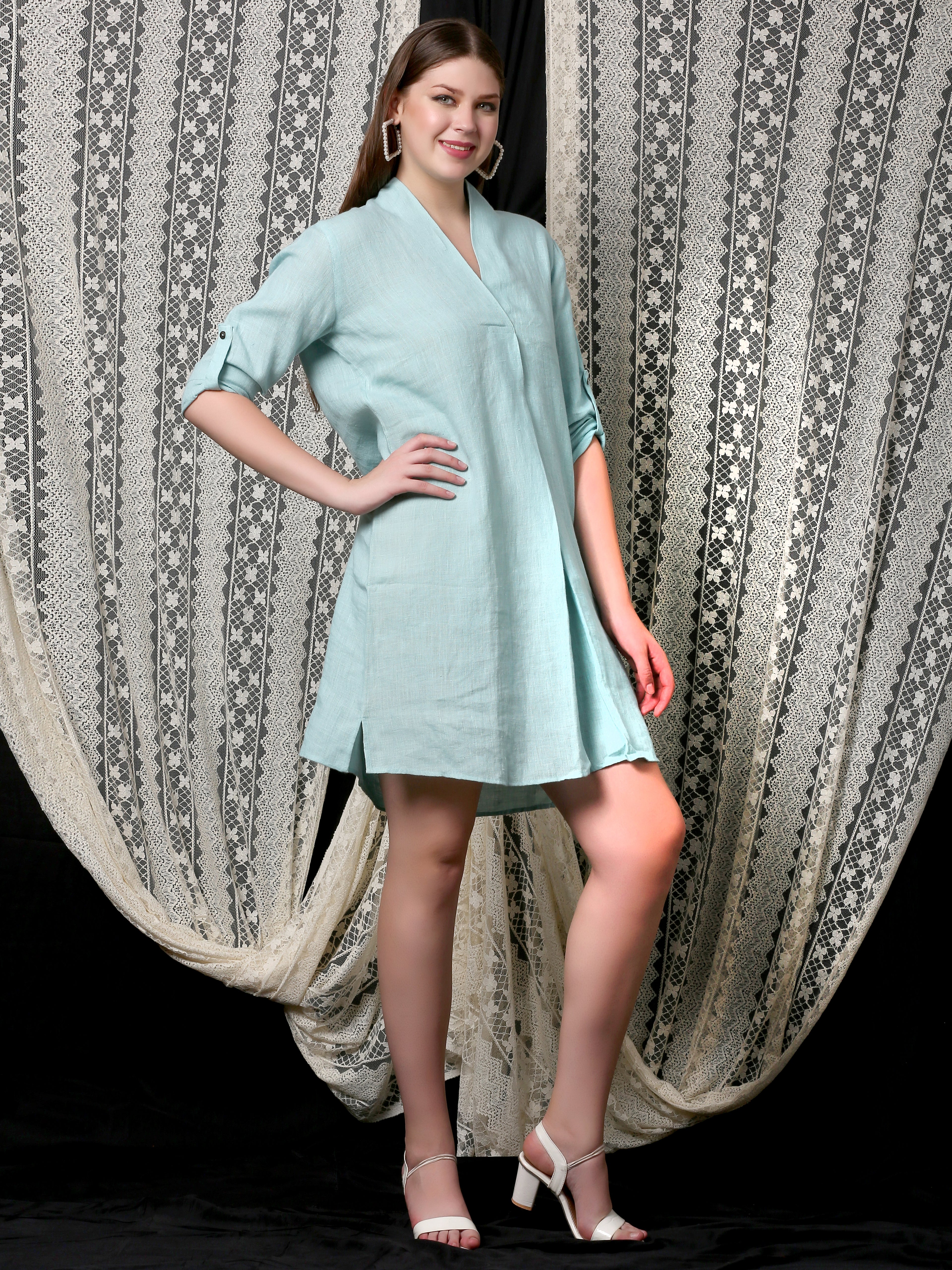 ZENOBIA V-NECK DRESS