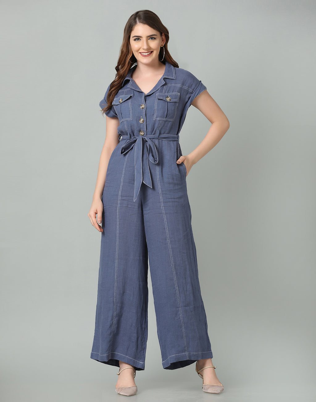 BETSY LINEN  JUMPSUIT