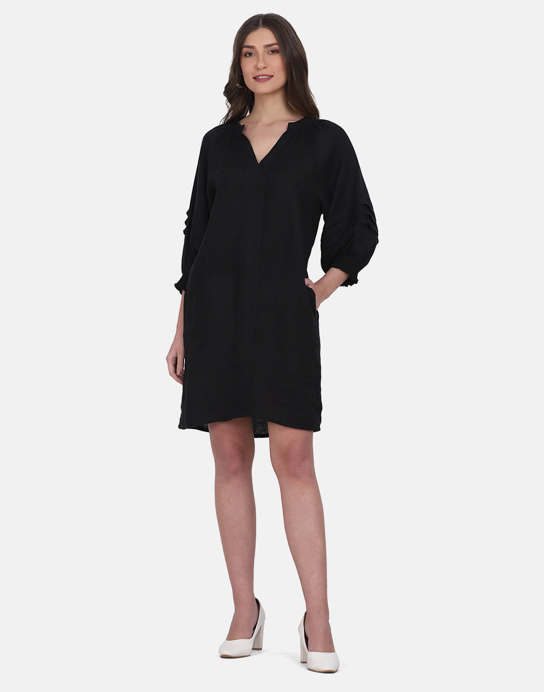 SARIAH PUFFED SLEEVE DRESS