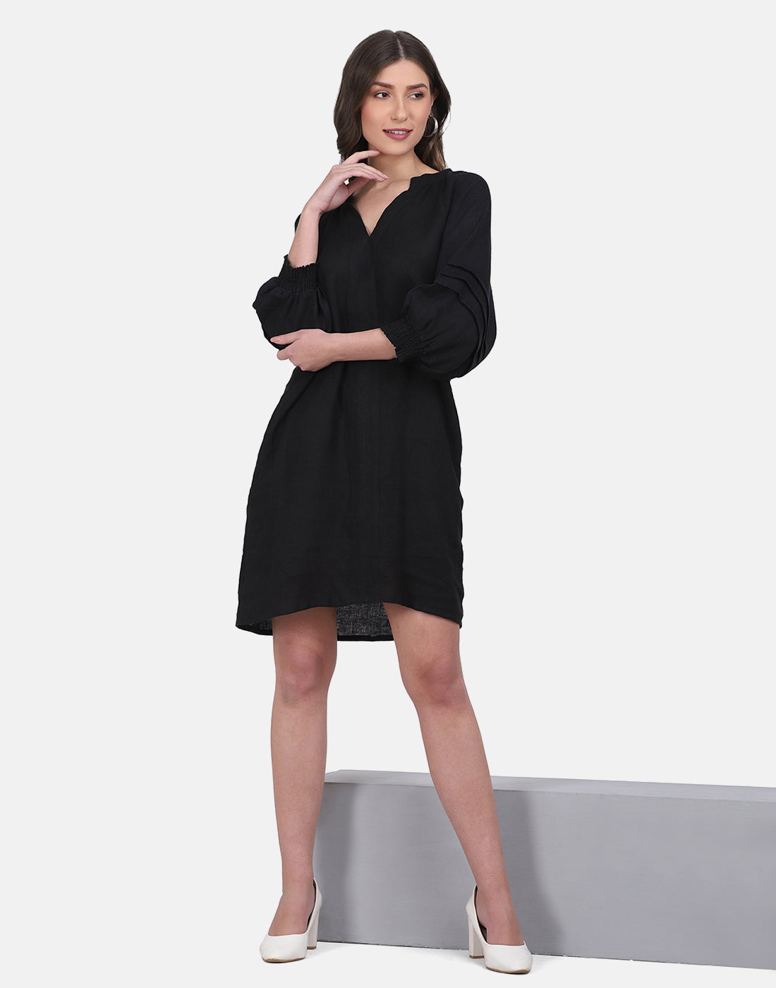 SARIAH PUFFED SLEEVE DRESS
