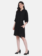 SARRIAH FLARED LINEN DRESS