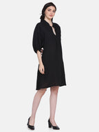 SARRIAH FLARED LINEN DRESS