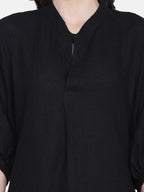 SARRIAH FLARED LINEN DRESS