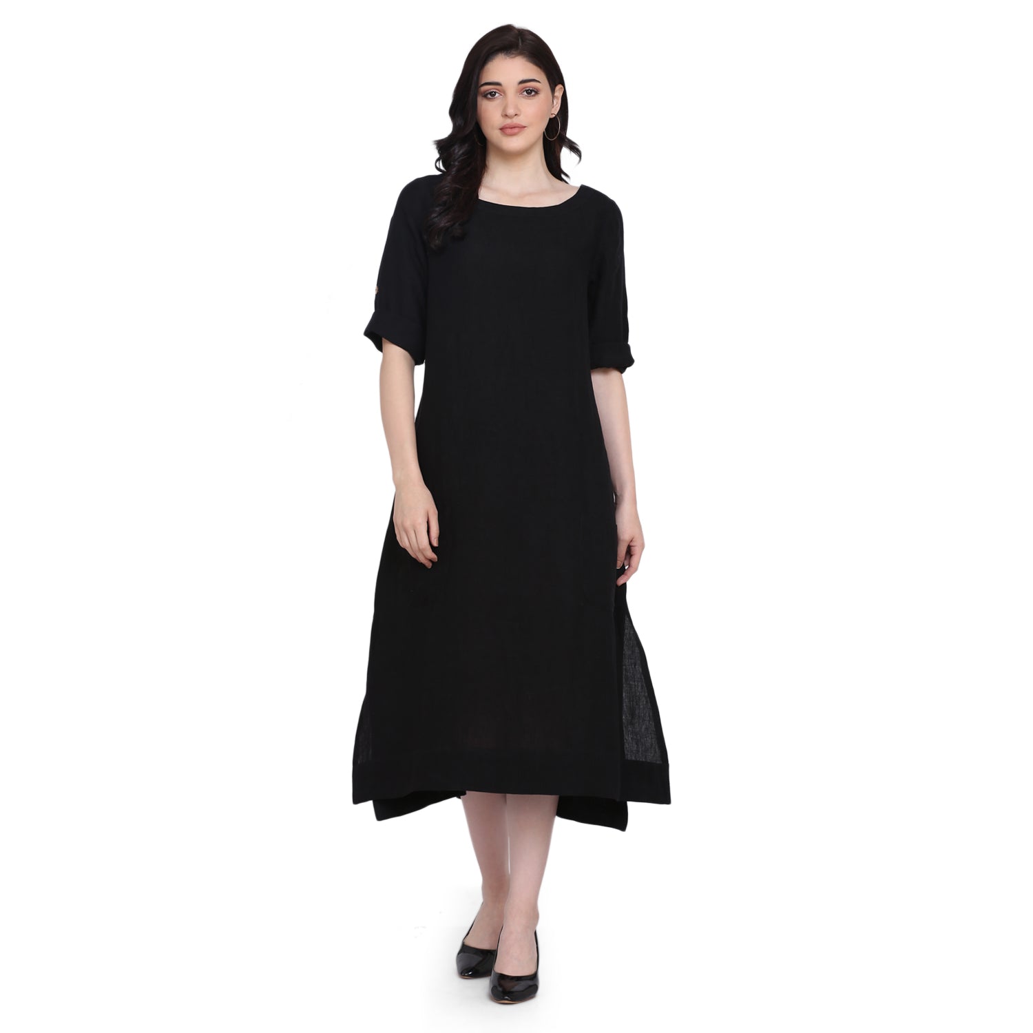 AVERY LINEN MIDI DRESS