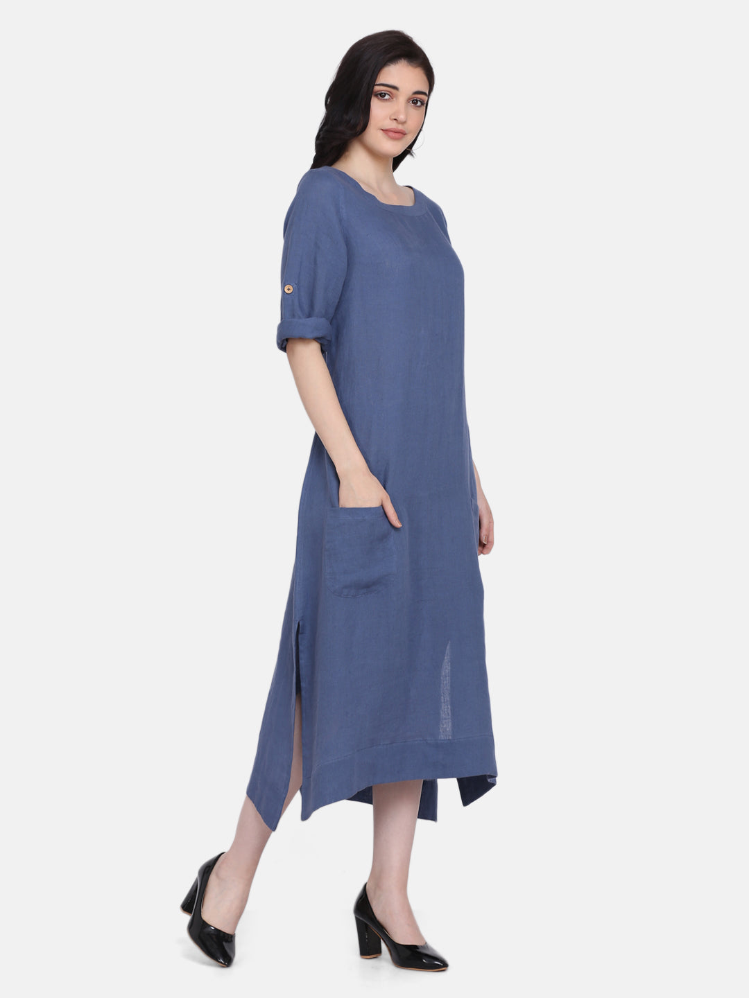 AVERY LINEN MIDI DRESS