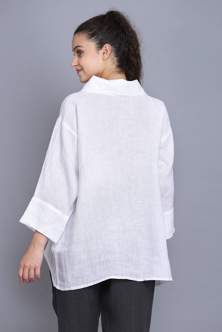 Ethereal Linen High-Low Top