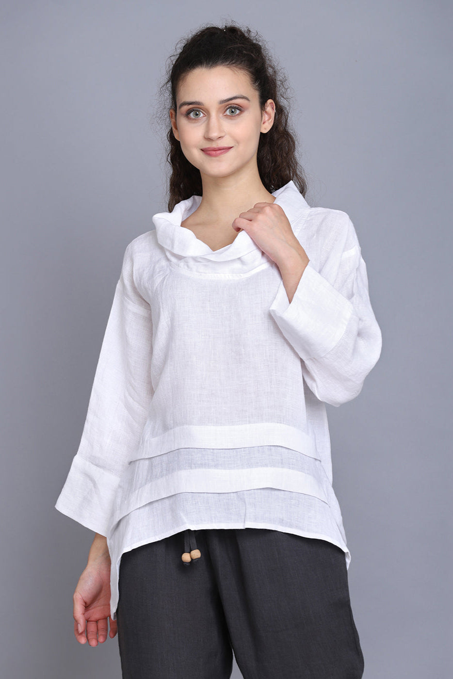 Ethereal Linen High-Low Top