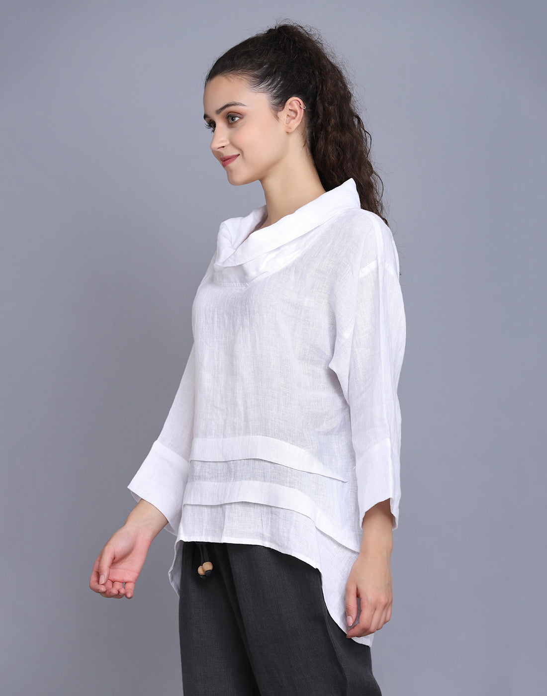 Ethereal Linen High-Low Top
