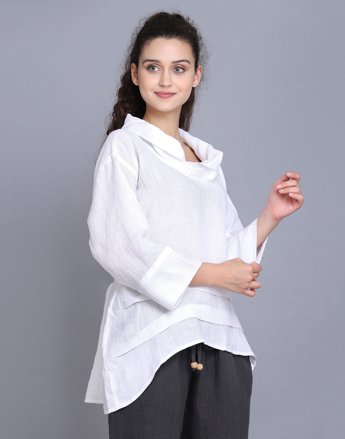 Ethereal Linen High-Low Top