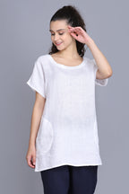 Pure Ease Linen Pocket Top