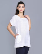 Pure Ease Linen Pocket Top