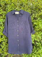 100% Linen, Breathable Casual Button Down Shirt.