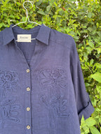 100% Linen, Breathable Casual Button Down Shirt.