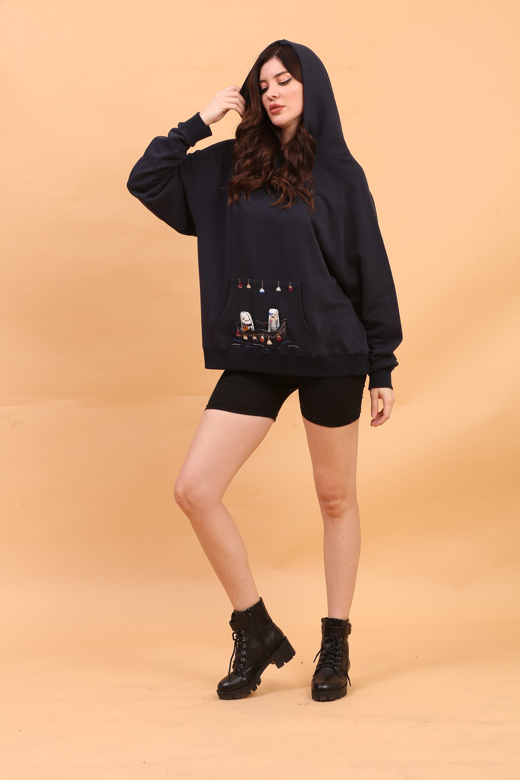Aria Women Embroidered Hoodie view 4