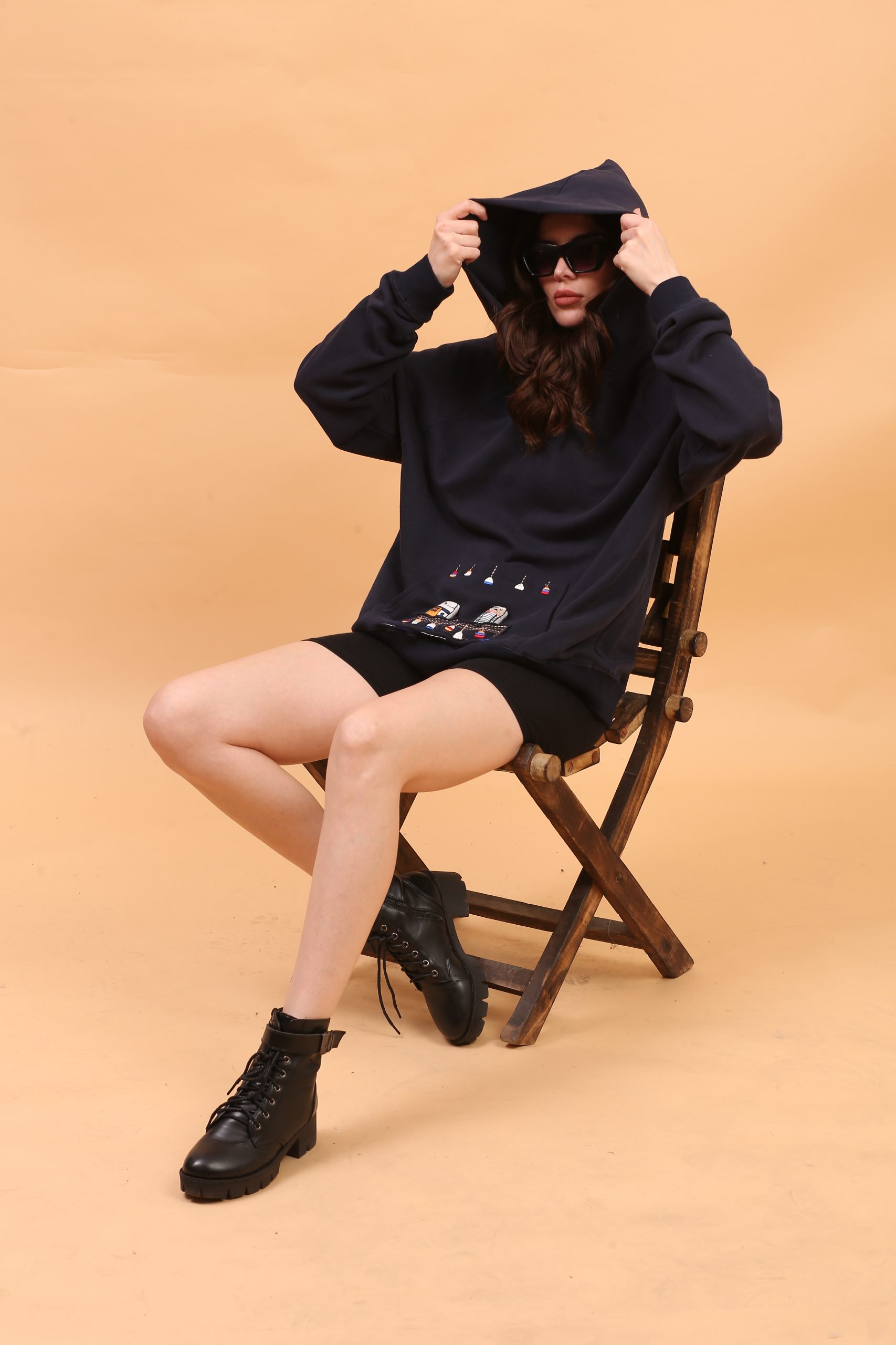 Aria Women Embroidered Hoodie view 5